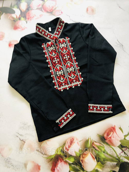 Вышиванка подростковая лен 