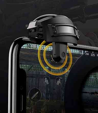 Игровой контроллер (джойстик, геймпад, триггер) Baseus Level 3 Helmet PUBG Gadget GA03 GMGA03-A02 (Camouflage Серый) Николаев