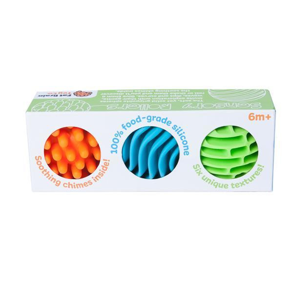 Прорезыватель-погремушка Fat Brain Toys Sensory Rollers Сенсорные пули 3 шт (F161ML) Харьков - изображение 8