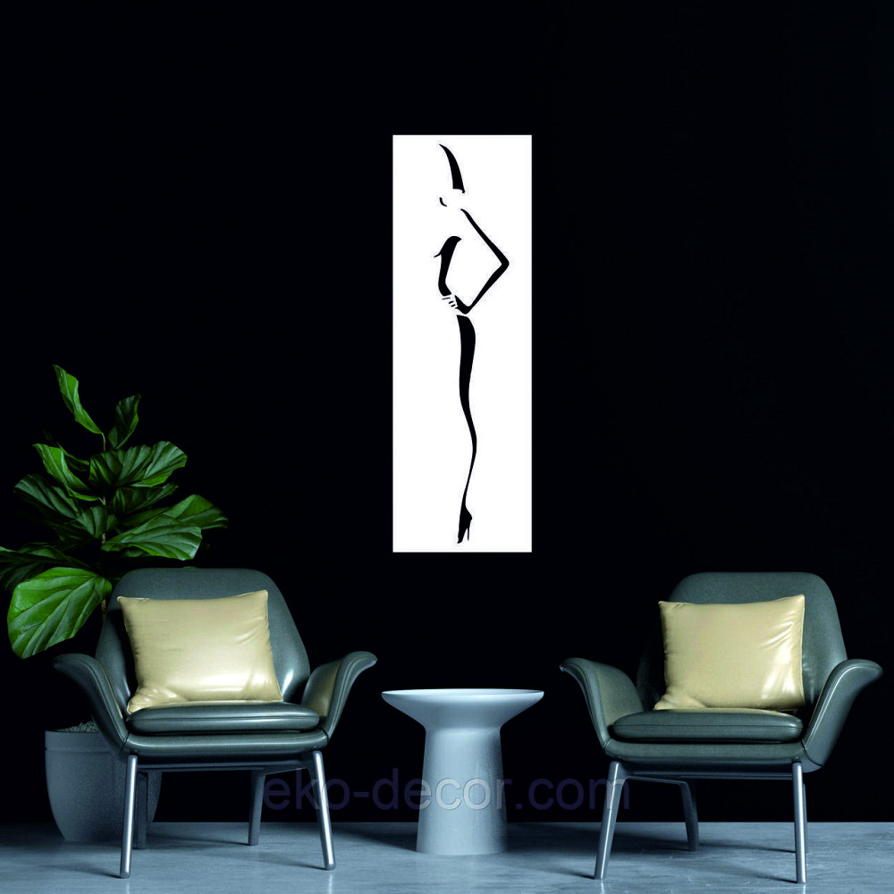 Декоративне настінне Панно «Силует жінки», Декор на стіну Київ - фото 2