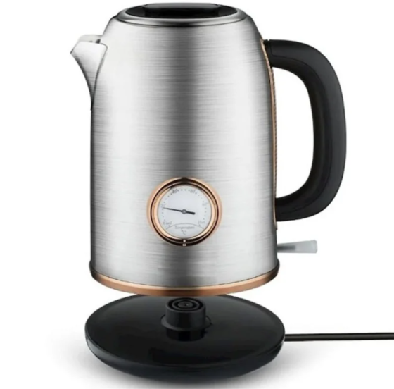 Электрочайник Domotec MS-7849 1.7 л, 2200 Вт, нержавеющая сталь, термометр, автоотключение, стильный Киев