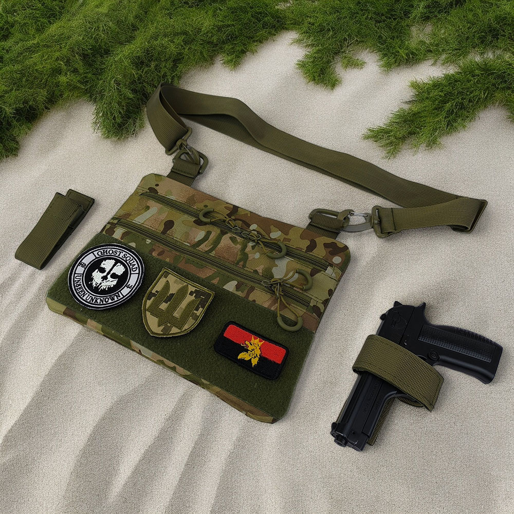 Мужская брезентовая сумка через плечо, Мужская сумка-слинг тактическая сумка рюкзак слинг CX-56 Львов - изображение 10