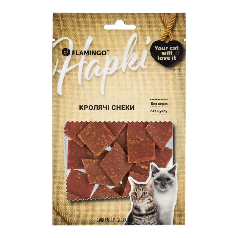 Ласощі Flamingo Фламінго снеки з м’ясом кролика для котів 50г (611537) Київ - фото 1