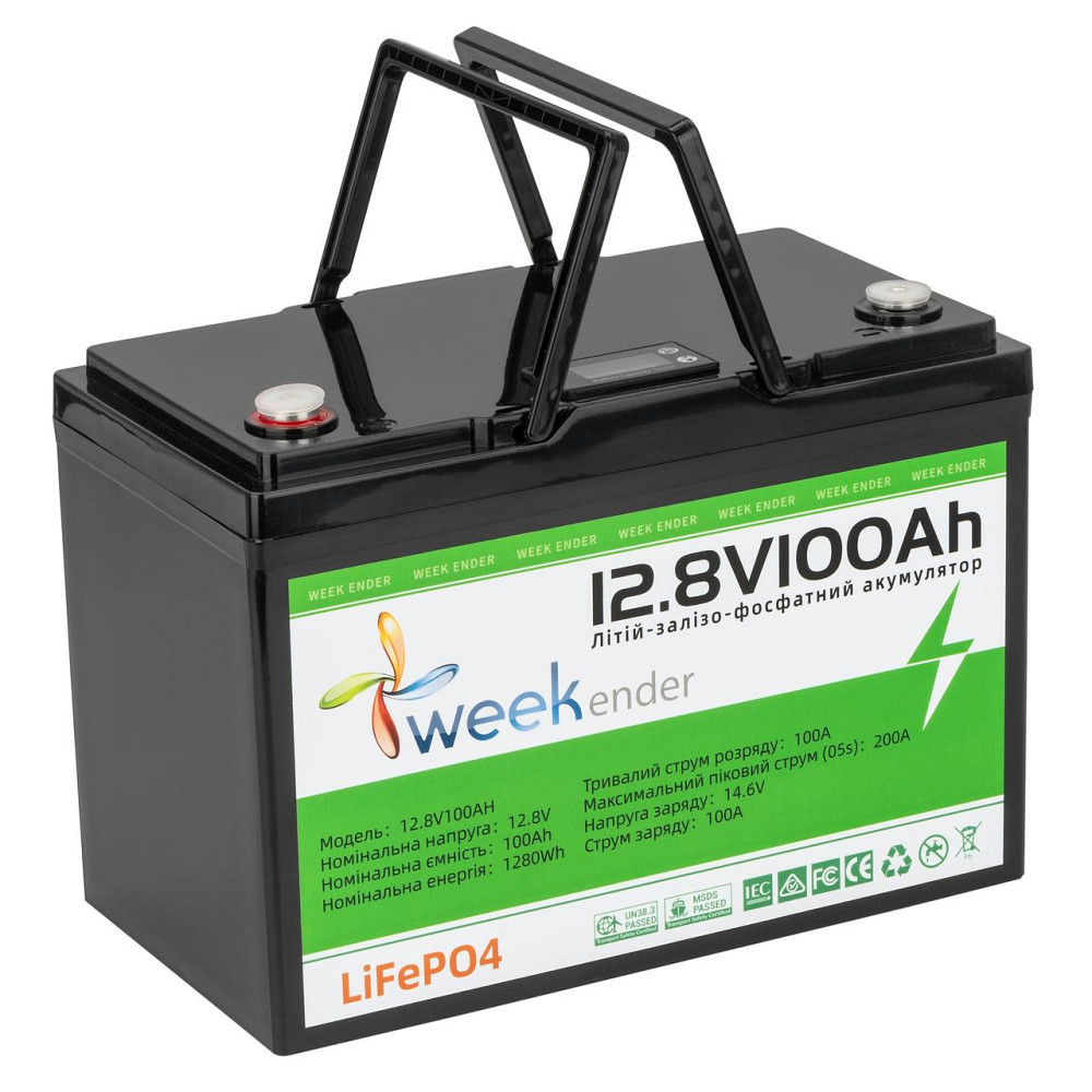 Литий-ферумный аккумулятор Weekender 100Ah 12V LiFePO4 Lithium iron phosphate с экраном Киев - изображение 1