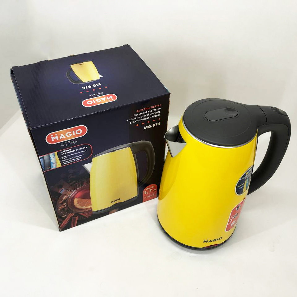Ергономічний електричний чайник MAGIO MG-976, Чайник дисковий, Електрочайник відмінний AQ-92 Львів - фото 12