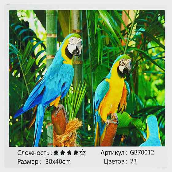 Алмазна мозаїка TK Group розмір 30х40см Папуги жовто-сині (GB 70012) Чернігів