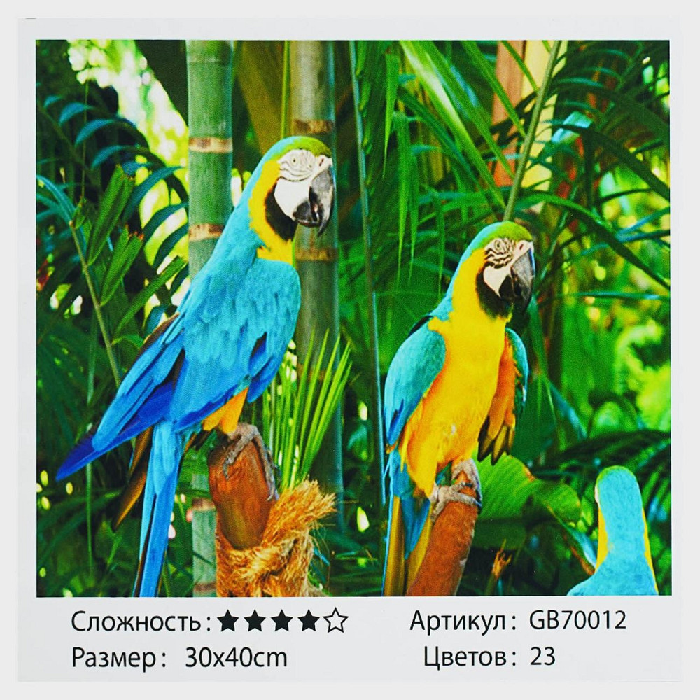 Алмазна мозаїка TK Group розмір 30х40см Папуги жовто-сині (GB 70012) Чернигов - изображение 1