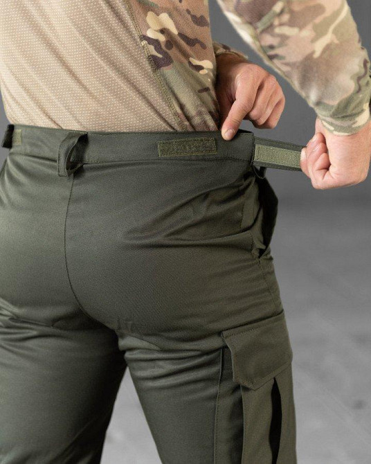 Зимние штаны на флисе олива НП5041 Одесса - изображение 4