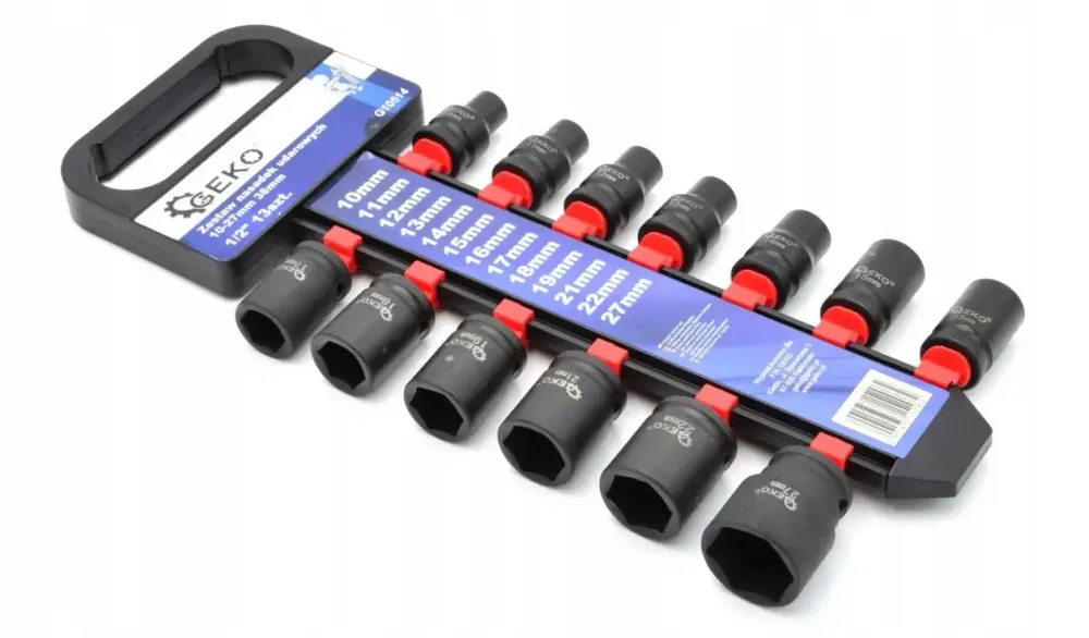 Набір GEKO — торцеві головки для гайковерта, 1/2", 10–27 мм Львів - фото 2