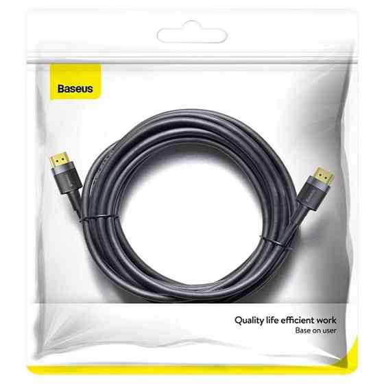 Кабель Baseus Cafule 4KHDMI Male To 4KHDMI Male Adapter Cable 5m Black Київ