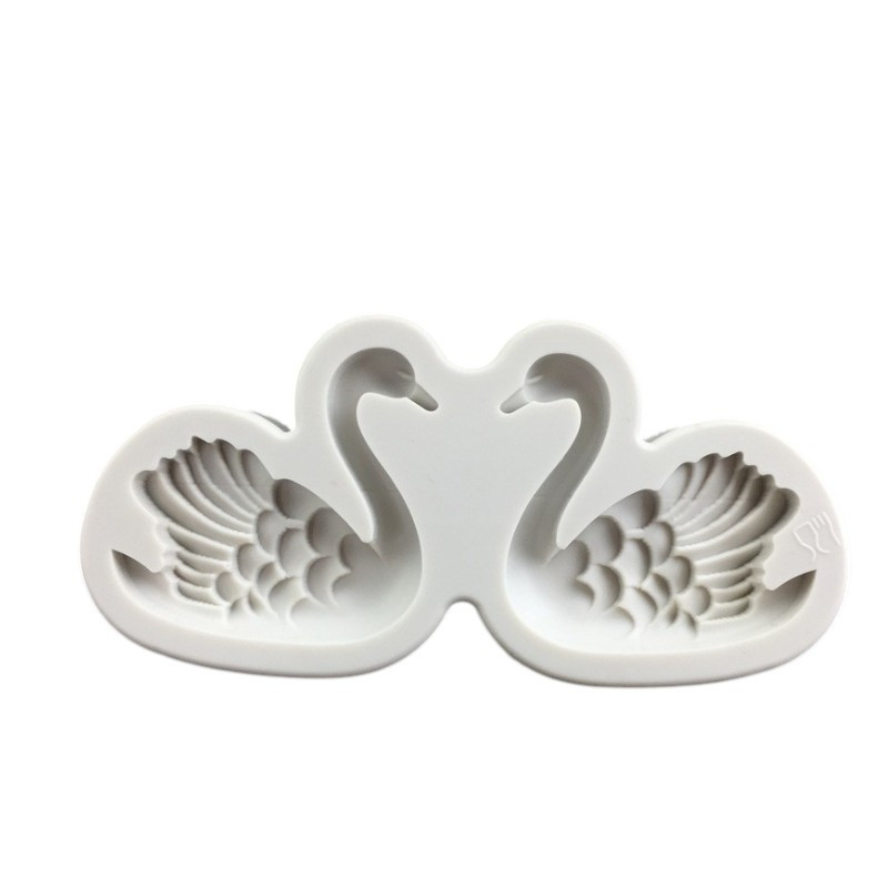 Молд силиконовый Лебеди 128 на 60 мм серый Киев - изображение 8