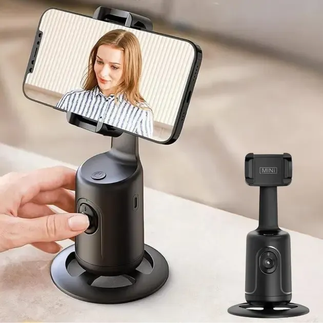 Умный акумуляторний монопод P01 с датчиком движения Аккумуляторный стабилизатор для телефона настольный смарт штатив Коломия - фото 5