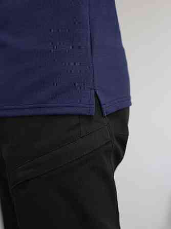 Темно-синее мужское классическое поло на пуговицах Pobedov. Футболка поло Pobedov Royal синяя Киев