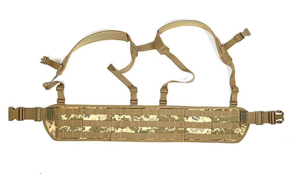 Тактичний пояс розвантажувальний РПС з кріпленнім MOLLE та плечовими лямками піксель ЗСУ MM-14 без підсумків Коломия - фото 1