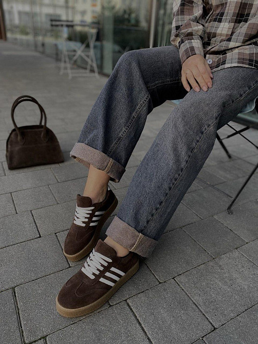 Tamei Кеди жіночі Tamei 2810-132 шоколадні (весна-осінь, замша натуральна) (6018) 37 Коломия - фото 1