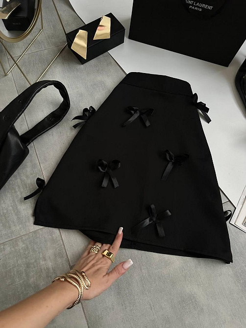 Женская трендовая юбка с бантиками костюмка 46/48 Одесса - изображение 7