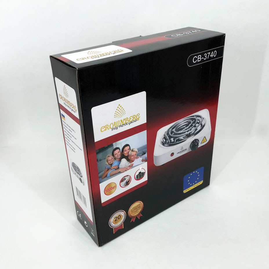 Портативна плита для кухні Crownberg, Дискова плита для дому Побутова настільна VR-14 Львів - фото 19