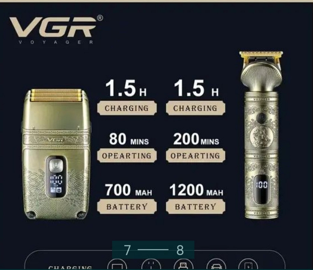 Машинка для стрижки волос Профессиональный набор : VGR-649. Киев - изображение 2