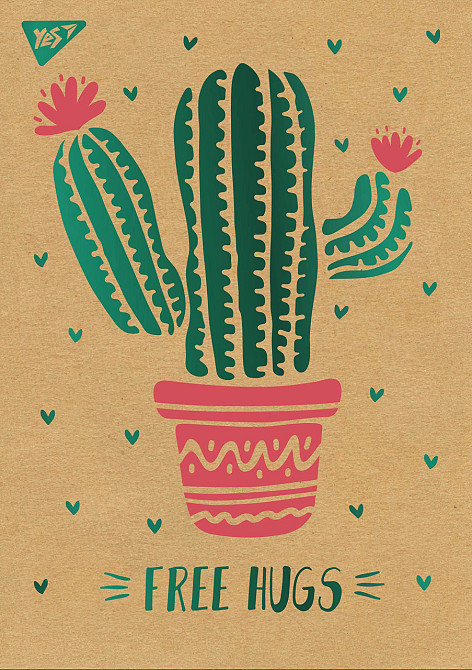 Блокнот "Yes" клей А5 80арк кліт 891439 СМИК+білила+фольга "Tropico. Cactus" крафт, шт Київ - фото 1