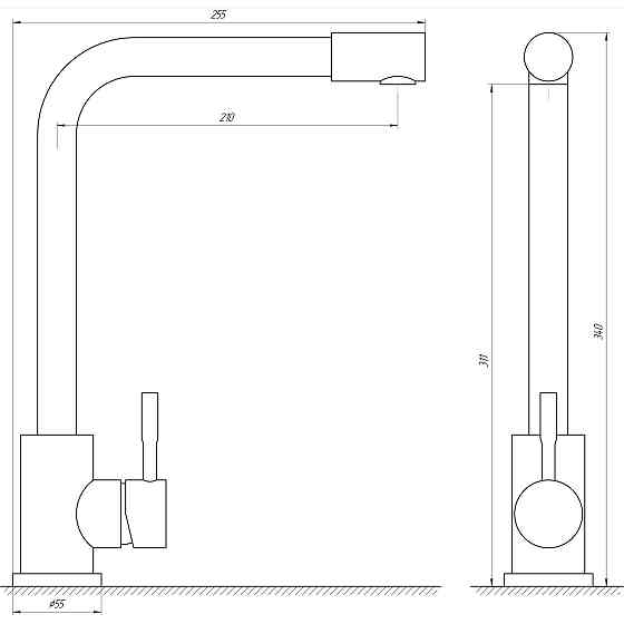 Змішувач для кухні Globus Lux ALPEN SUS-403-BB Тернополь