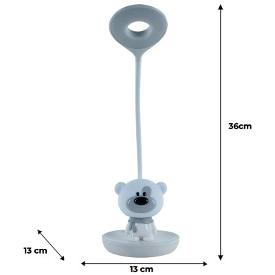 Настольная лампа Kite Bear LED с аккумулятором, белый (K24-492-2-1) Винница - изображение 7