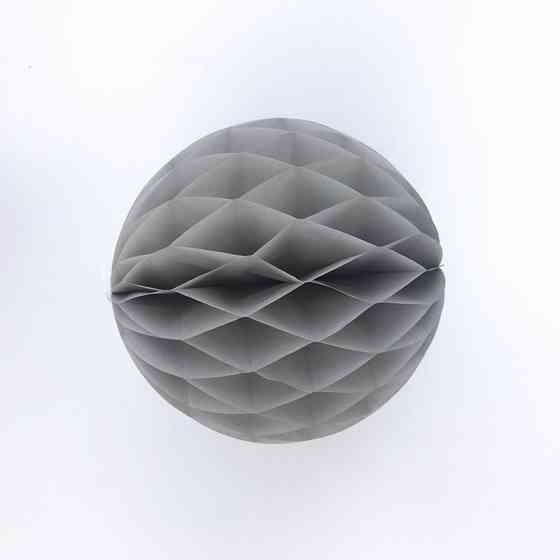 Шар из бумаги Соты 25 см серый Киев