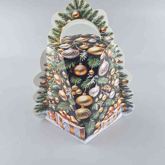 Новогодняя подарочная картонная упаковка для конфет (1000грм) №223 