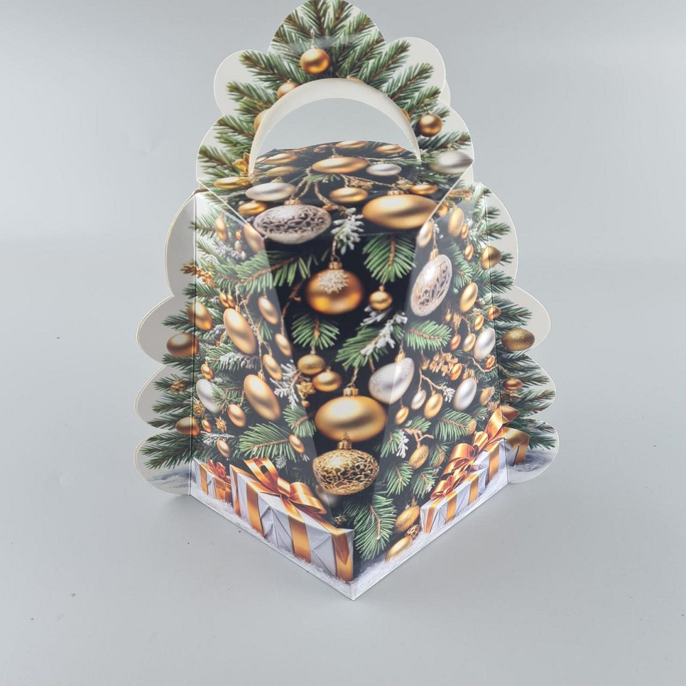 Новогодняя подарочная картонная упаковка для конфет (1000грм) №223 