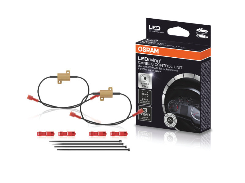 Адаптери опору/обманки OSRAM LEDCCU02-2HFB LEDriving Canbus для LED ламп P21W/W21W (2 шт) Харків - фото 1