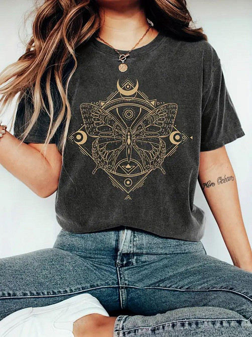 Футболка жіноча з принтом  42 Чорний 2664083216 Дніпро - фото 1