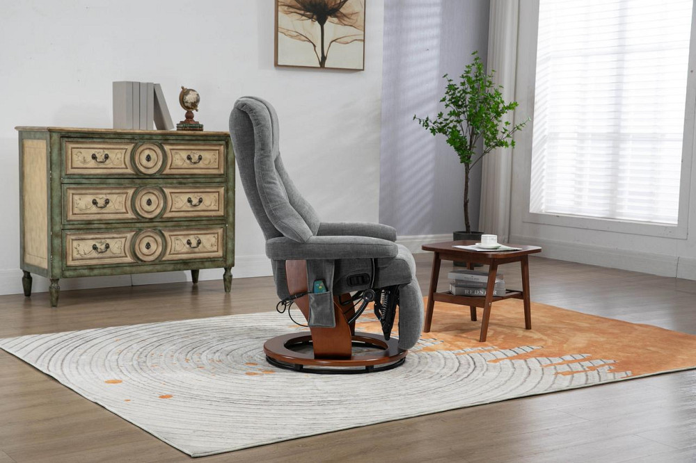 Крісло для відпочинку Avko Style ARMH 004 Grey з масажем, підігрівом і підставкою для ніг Київ - фото 3