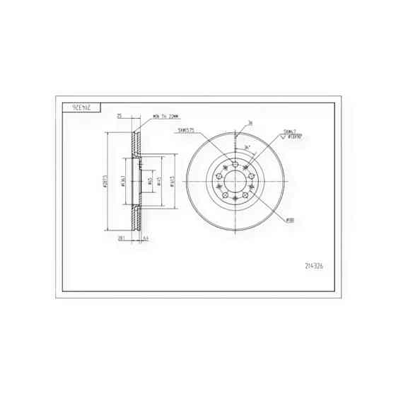 Диск тормозной автомобиль Фольцваген Caddy III,IV, Golf, Touran передний (287.8x25mm) Мукачево