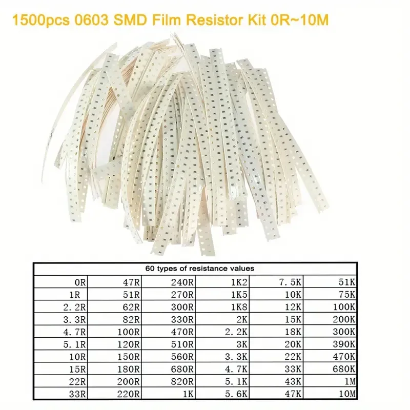 Резистори SMD 0805, 660 шт, 1 Ом - 1 МОм для пайки Київ - фото 1