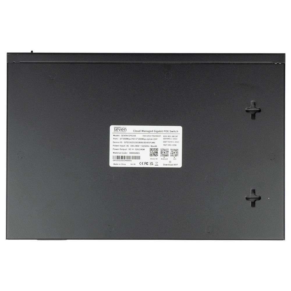 Облачно управляемый гигабитный 19-портовый PoE-коммутатор SEVEN GPS316 Киев - изображение 6