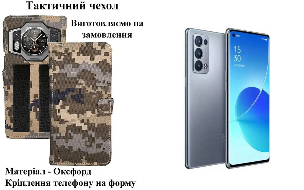 Тактический чехол для Nokia 3.4, Nokia 4.2, крепится к снаряжению на липучке Киев - изображение 1