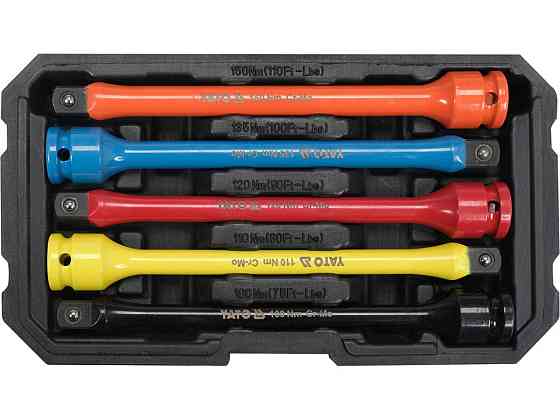 Подовжувачі ударні YATO з квадратом 1/2", L= 200 мм, оберт. мом.- 100-150 Nm, 5 шт. [10] Одеса