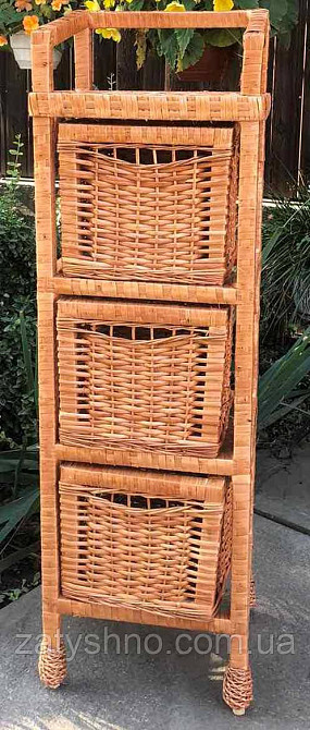 Комод плетеный из лозы на 3 ящика Киев - изображение 2