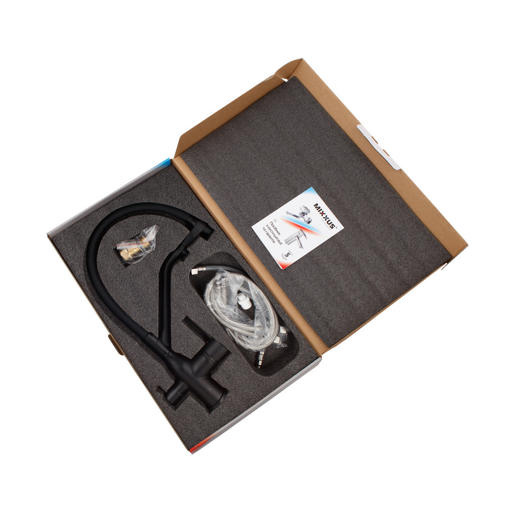 Кухонний змішувач MixxusPremium Gravity 021 чорний REFL.BLACK (MI6978) Харків - фото 8