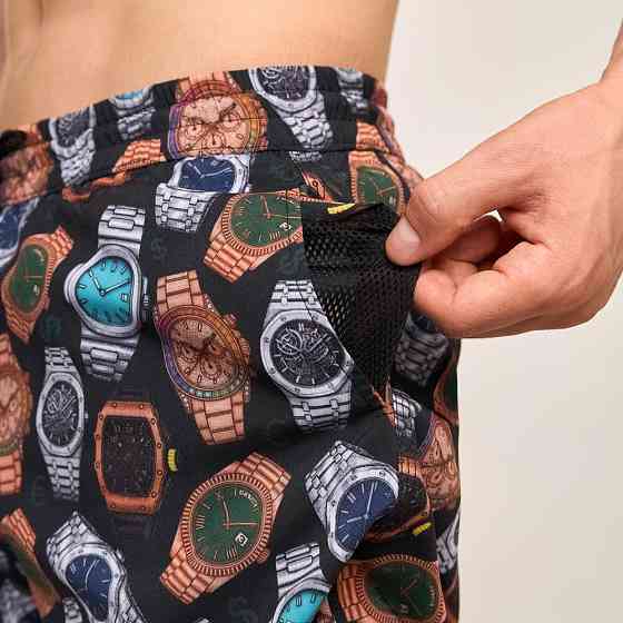 Принтовані чоловічі шорти для плавання Pobedov Pool day Hodynnyky Київ