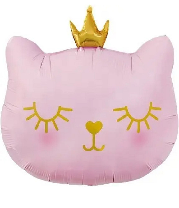 Фигура розовый котик с короной 48*48см Киев - изображение 1