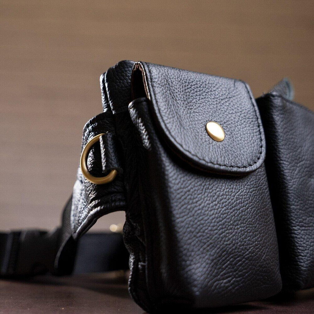 Сумка на пояс Vintage 14734 Чорна Київ - фото 10