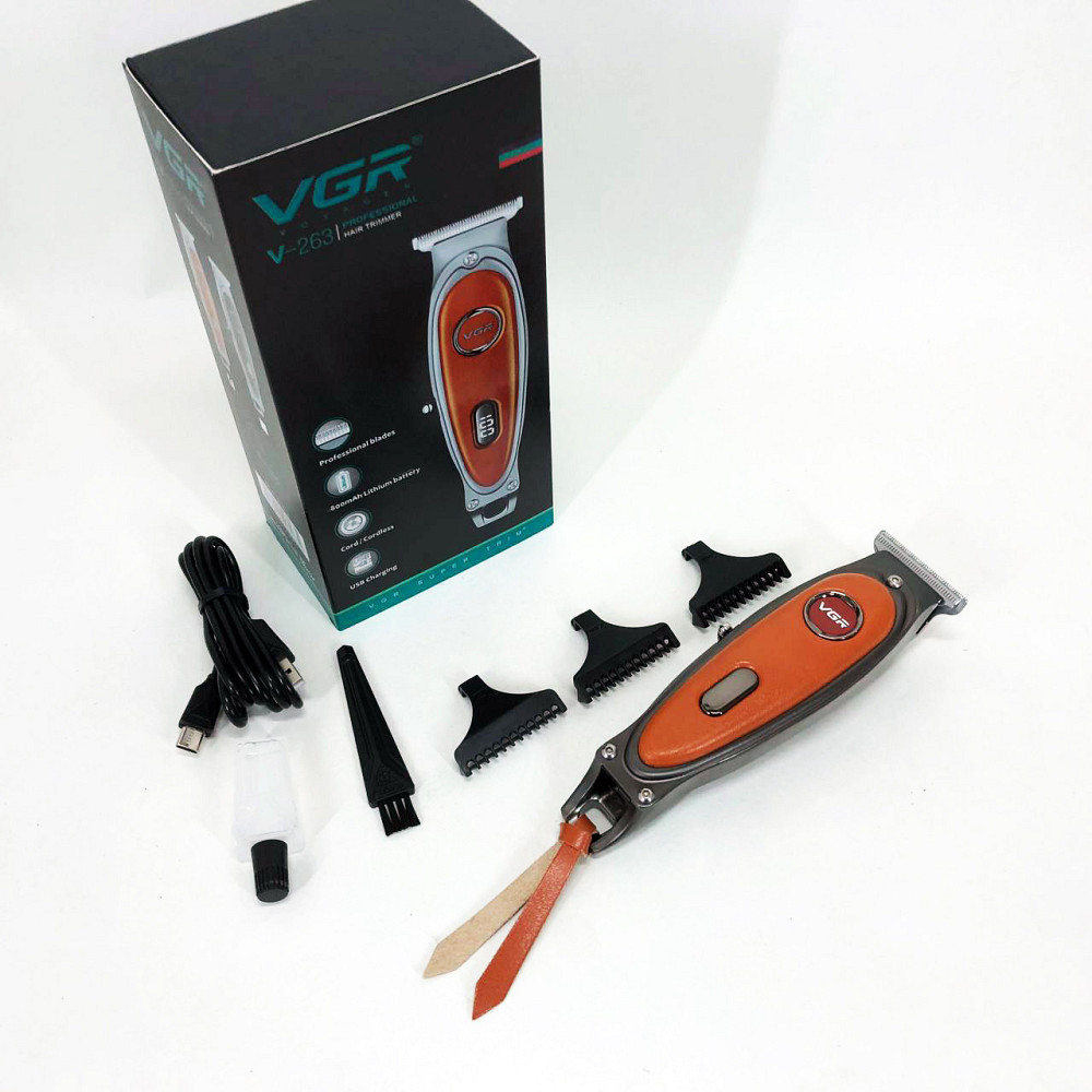 Чоловічий набір для стрижки волосся бездротовий, Машинка для стрижки на акумуляторі UO-59 Львів - фото 5