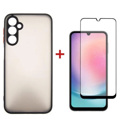 Чехол для мобильного телефона Dengos Kit for Samsung Galaxy A24 case + glass (Black) (DG-KM-15) Винница - изображение 1