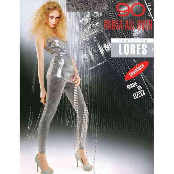 Жіночі легінси з люрексом Lores Panta All Over 90 den універсальний чорний Київ