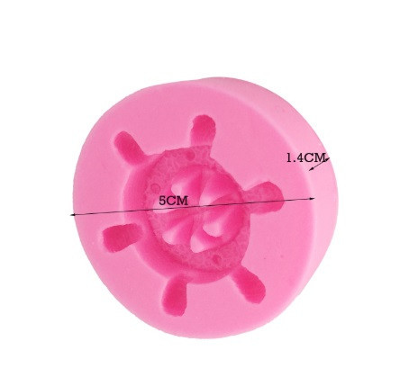 Молд кондитерский Штурвал 5 см розовый Киев - изображение 2
