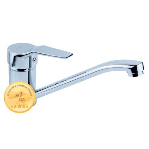 Змішувач MJ d40мм для кухні гусак прямий 250мм на гайці Aquatica Житомир - изображение 1