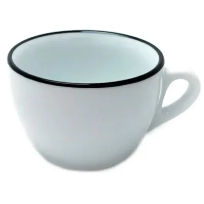 Чашка Ancap cappuccino 180 мл, серія Verona Colored Rims Black (37252) Винница