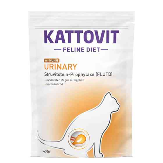 Kattovit Veterinary Urinary mit Huhn КАТТОВИТ УРИНАРИ КУРИЦА диетический сухой корм для котов с заболеваниями нижних мочевыводящих путей Киев