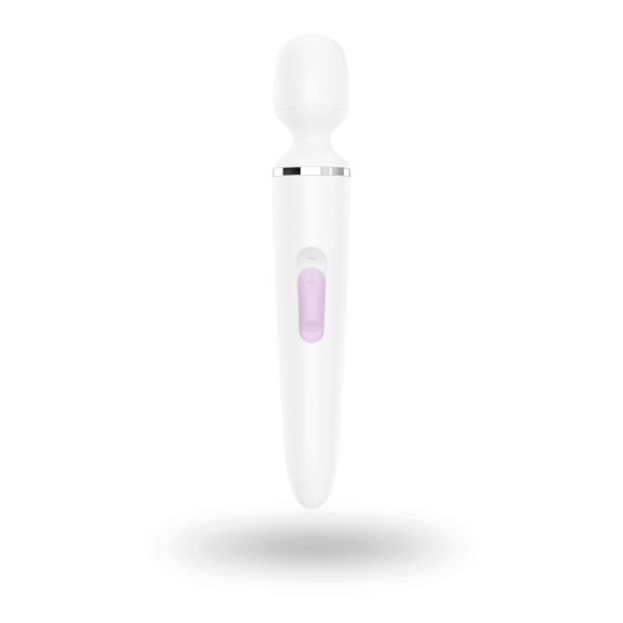Вибромассажер Satisfyer Wand-er Woman (White/Chrome), водонепроницаемый, мощный, размер XXL Sex Aura Киев