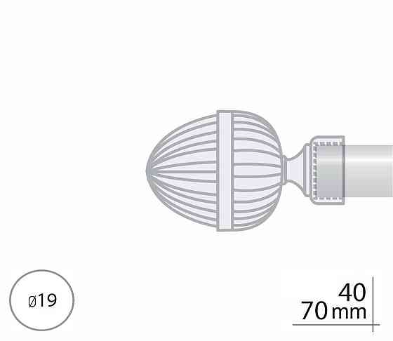 Закінчення для карнизу Orvit ОДЕОН 19 мм АНТИК Львів